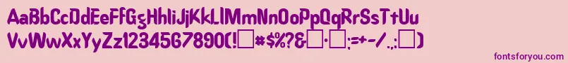 OregondryPlainRegular Font – Purple Fonts on Pink Background