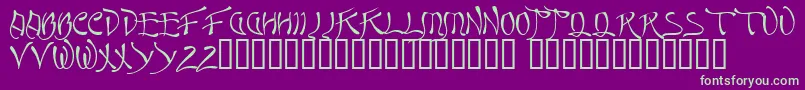Quasi Font – Green Fonts on Purple Background