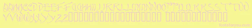 Quasi Font – Pink Fonts on Yellow Background