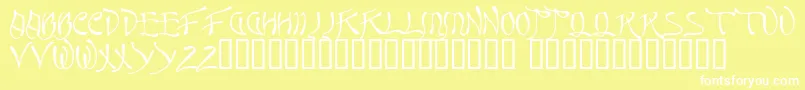 fuente Quasi – Fuentes Blancas Sobre Fondo Amarillo