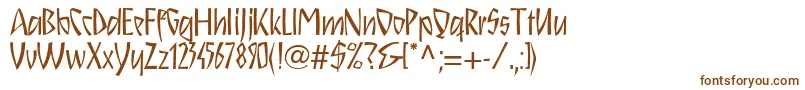 Шрифт Schnitzll – коричневые шрифты на белом фоне