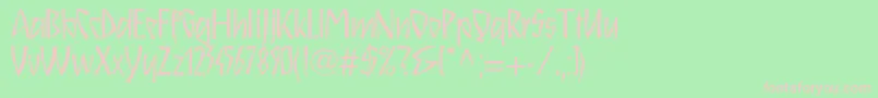 Schnitzll Font – Pink Fonts on Green Background
