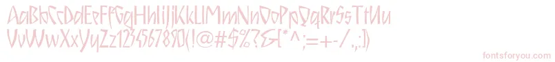 Шрифт Schnitzll – розовые шрифты на белом фоне