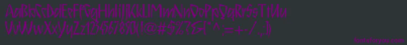 Шрифт Schnitzll – фиолетовые шрифты на чёрном фоне