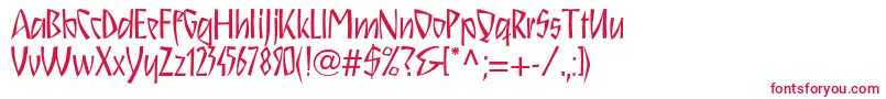 Schnitzll-fontti – punaiset fontit valkoisella taustalla