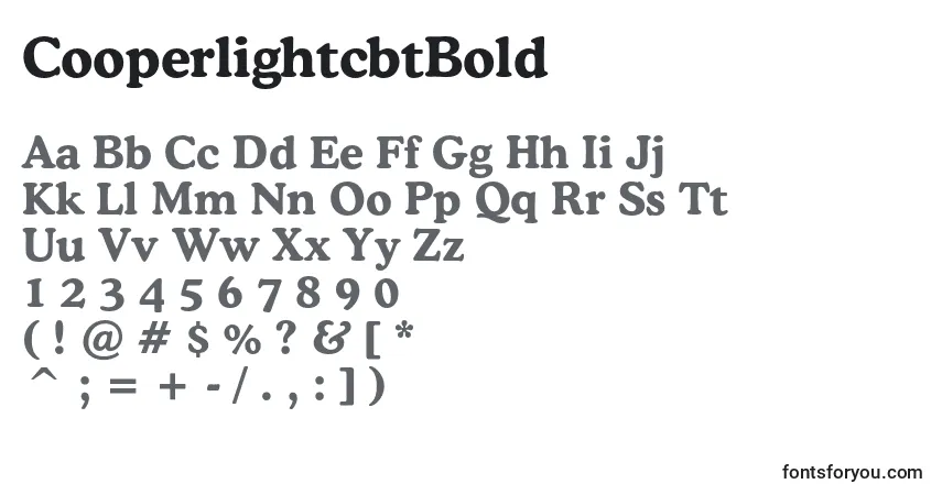 Police CooperlightcbtBold - Alphabet, Chiffres, Caractères Spéciaux