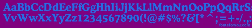 CooperlightcbtBold Font – Blue Fonts on Purple Background