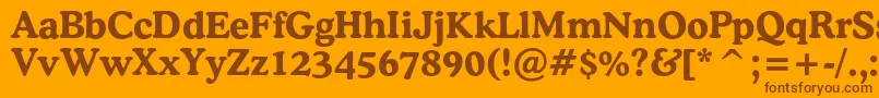 CooperlightcbtBold Font – Brown Fonts on Orange Background