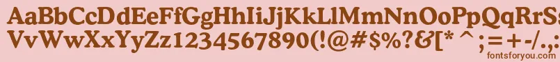 CooperlightcbtBold Font – Brown Fonts on Pink Background