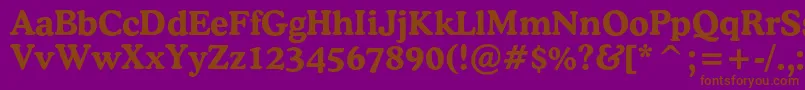 CooperlightcbtBold Font – Brown Fonts on Purple Background