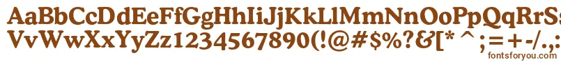 CooperlightcbtBold-fontti – ruskeat fontit valkoisella taustalla