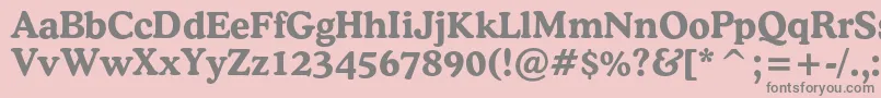 CooperlightcbtBold Font – Gray Fonts on Pink Background