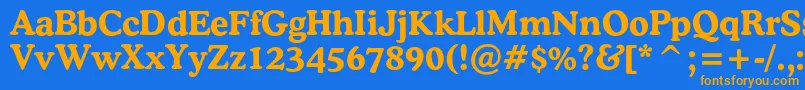 CooperlightcbtBold Font – Orange Fonts on Blue Background