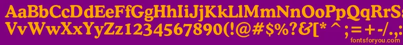 CooperlightcbtBold Font – Orange Fonts on Purple Background