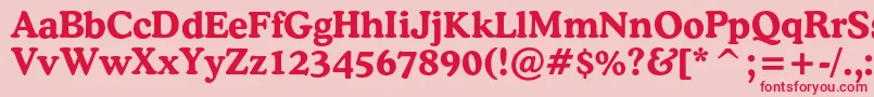 CooperlightcbtBold Font – Red Fonts on Pink Background