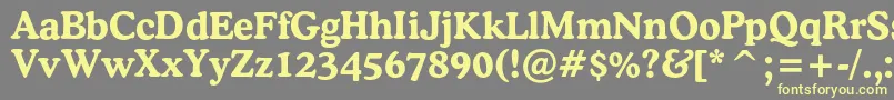 CooperlightcbtBold Font – Yellow Fonts on Gray Background