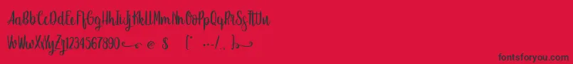 SweetHipster Font – Black Fonts on Red Background