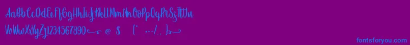 SweetHipster Font – Blue Fonts on Purple Background