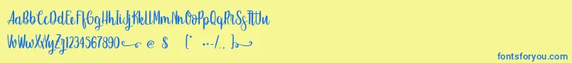 SweetHipster Font – Blue Fonts on Yellow Background