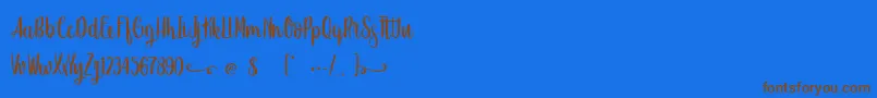 SweetHipster Font – Brown Fonts on Blue Background