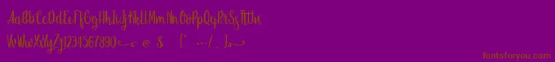 SweetHipster-Schriftart – Braune Schriften auf violettem Hintergrund