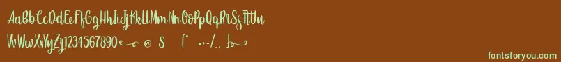 SweetHipster Font – Green Fonts on Brown Background