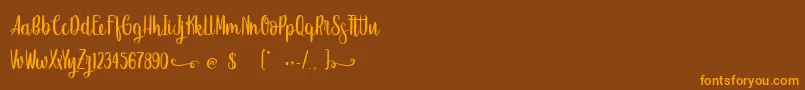 SweetHipster Font – Orange Fonts on Brown Background