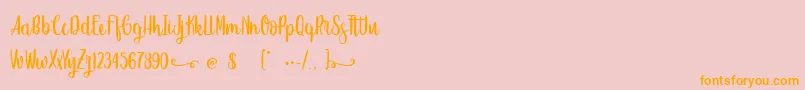 SweetHipster Font – Orange Fonts on Pink Background