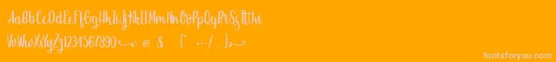 SweetHipster Font – Pink Fonts on Orange Background