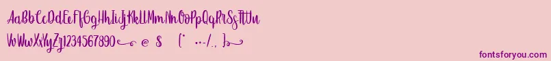SweetHipster Font – Purple Fonts on Pink Background