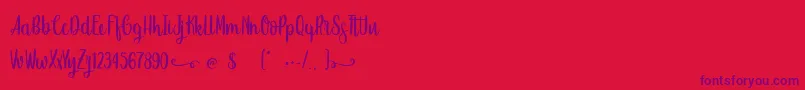 SweetHipster Font – Purple Fonts on Red Background