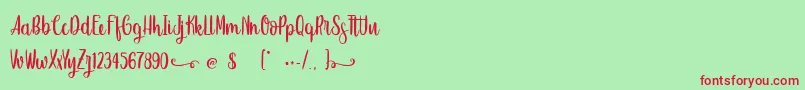 SweetHipster Font – Red Fonts on Green Background