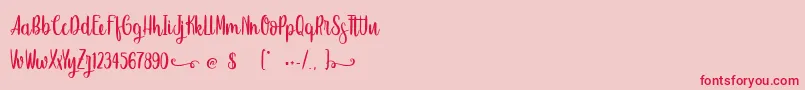 SweetHipster Font – Red Fonts on Pink Background