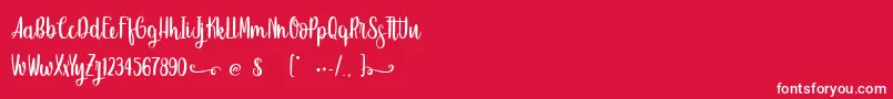 SweetHipster Font – White Fonts on Red Background