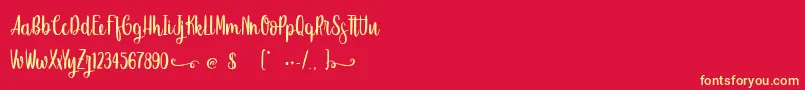 SweetHipster Font – Yellow Fonts on Red Background