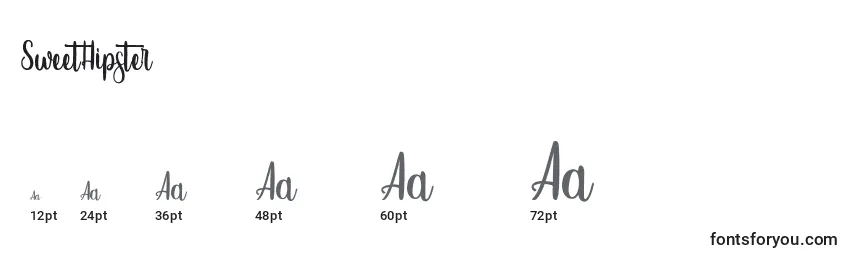 SweetHipster Font Sizes