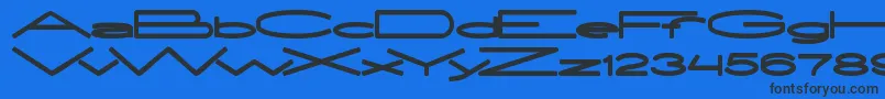Fonte ExtraLarge – fontes pretas em um fundo azul
