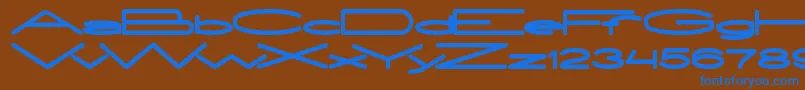 ExtraLarge Font – Blue Fonts on Brown Background