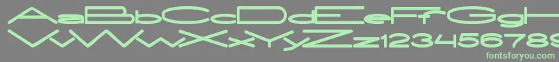 ExtraLarge-Schriftart – Grüne Schriften auf grauem Hintergrund