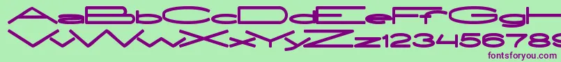 ExtraLarge Font – Purple Fonts on Green Background