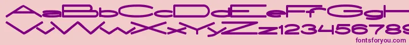Fonte ExtraLarge – fontes roxas em um fundo rosa