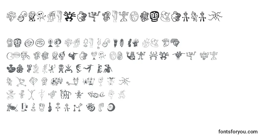 A fonte DfModernsLetPlain.1.0 – alfabeto, números, caracteres especiais