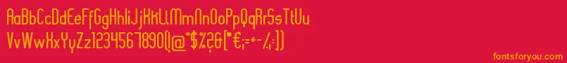 Slimania2 Font – Orange Fonts on Red Background