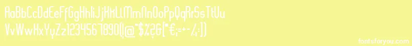 Slimania2 Font – White Fonts on Yellow Background