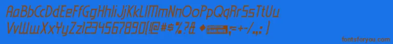 EdenMillsItalic Font – Brown Fonts on Blue Background