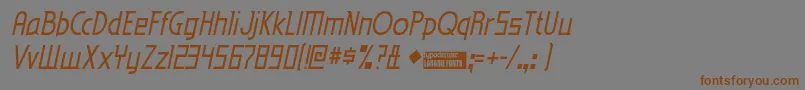 EdenMillsItalic Font – Brown Fonts on Gray Background