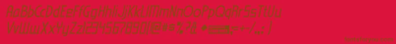 EdenMillsItalic Font – Brown Fonts on Red Background