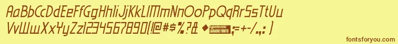 EdenMillsItalic Font – Brown Fonts on Yellow Background