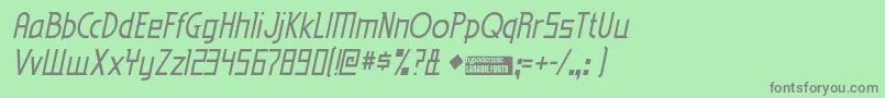 EdenMillsItalic Font – Gray Fonts on Green Background