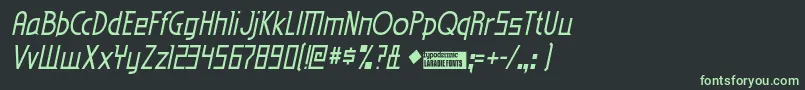 EdenMillsItalic Font – Green Fonts on Black Background